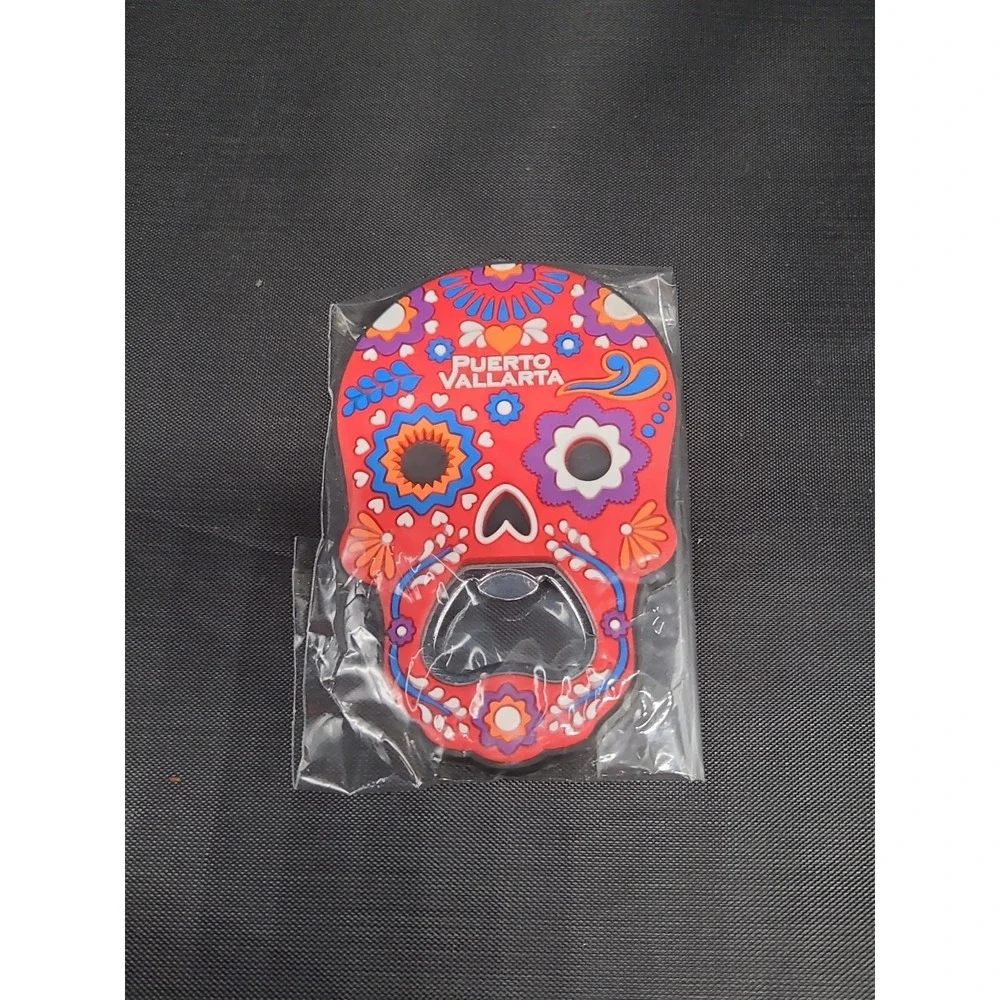 Puerto Vallarta Sugar Skull Souvenir Bottle Opener